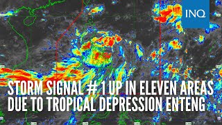 Storm signal  1 up in eleven areas due to tropical depression Enteng [upl. by Reema]