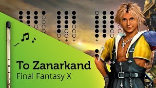 To Zanarkand Final Fantasy X on Tin Whistle D  tabs tutorial [upl. by Ellehctim572]