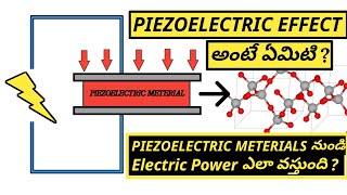 What is piezoelectric effect  How to produce electricity from piezoelectric meterials  in Telugu [upl. by Sredna630]