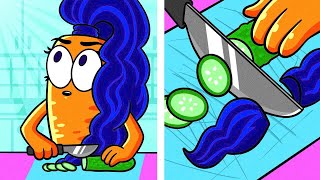 Cabelo Longo vs Cabelo Curto  Dificuldades que Toda Garota Enfrenta Diariamente [upl. by Ettezzil]