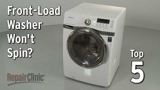 FrontLoad Washer Won’t Spin — Washing Machine Troubleshooting [upl. by Notlew46]