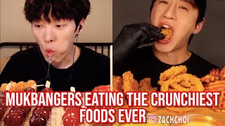 mukbangers eating the CRUNCHIEST foods ever [upl. by Tung]