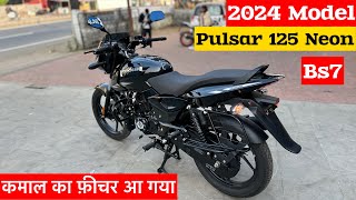 New 2024 Model Bajaj Pulsar 125 Neon Bs7 Review  On Road Price  Pulsar 125 New Model 2024 [upl. by Adleremse624]