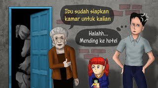 Kisah Menantu Sombong 1  Gak tahan di rumah mertua HORORMISTERI  Kartun hantu animasi Pocong [upl. by Anayet961]