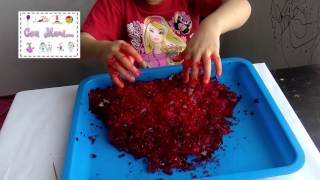 ACTIVIDAD SENSORIAL CON GELATINA PARA NIÑOS DE PREESCOLAR [upl. by Broderic]