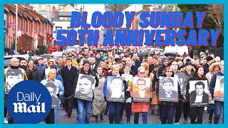 Bloody Sunday 50th anniversary Relatives pays tributes to victims [upl. by Elana891]