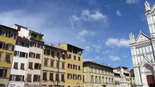 Firenze la Piazza di Santa Croce Toscana Italia [upl. by Noseyt171]