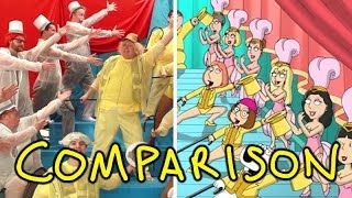 Family Guy Live Action Intro Homemade  Side by Side Comparison [upl. by Muhcan729]