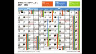 vacances scolaires dans les 3 zones durant toute lannée en France [upl. by Nesto]