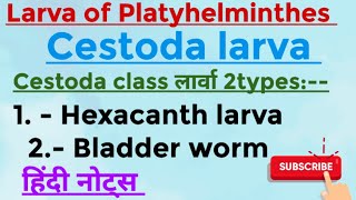 Larva of platyhelminthes cestoda ke larva MSc zoology 1st semester Hindi notes [upl. by Dnumsed855]