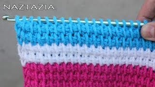 HOW to TUNISIAN CROCHET  Beginner Tunisian Tunisia Afghan Simple Stitch TSS Tunecino [upl. by Adyht]