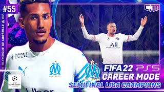 FIFA 22 Marseille Career Mode  PSG vs Marseille Semifinal UEFA Champions League 55 [upl. by Preiser]