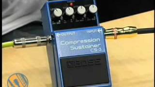 Boss CS3 Compression Sustainer Stompbox Walkthrough Video [upl. by Nee]