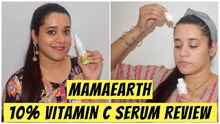 Mamaearth 10 Vitamin C Serum Demo amp Review  Skin Brightening Serum  Skincare  Just another girl [upl. by Connolly]