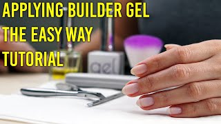 How to apply clear builder in a bottle BIAB Gel Nails Tutorial [upl. by Mitzi]