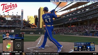 MLB THE SHOW 24  Minnesota Twins vs Milwaukee Brewers  Game 98 [upl. by Atokad]