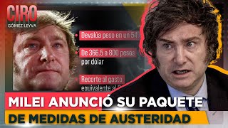 Javier Milei devalúa más de 50 por ciento la moneda argentina  Ciro Gómez Leyva [upl. by Anisamot]