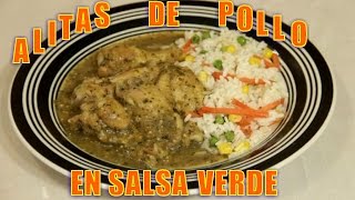 Alitas de Pollo en Salsa Verde  Recetas en Casayfamiliatv [upl. by Docilu741]