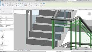 Revit 2019  Creating a Continuous Stair Railing [upl. by Hailee]