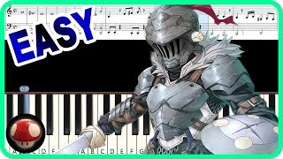 Goblin Slayer OP  Rightfully  EASY Piano Tutorial  ゴブリンスレイヤー OP【ピアノ簡単楽譜】Mili  Rightfully by TAM [upl. by Davon101]