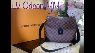 Louis Vuitton LV  NEW Odeon MM Damier Ebene Unboxing amp Review [upl. by Isnam]