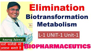 Elimination  Biotransformation Metabolism Phase I amp II Reaction L1 Unit2 Biopharmaceutics 6th sem [upl. by Thurmond]