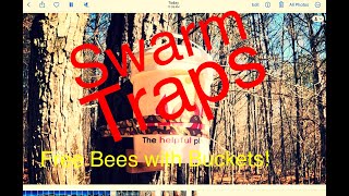 Beekeeping for Beginners  Bucket Swarm Trap for Free Bees [upl. by Dreyer]