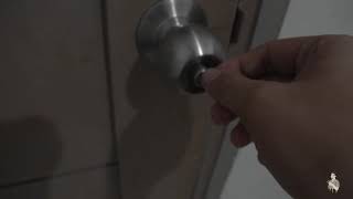 How to FIX Stuck push button on a DoorKnob [upl. by Yenaiv]