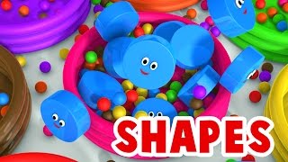 Learn Shapes for Children Baby Toddlers Kindergarten Kids 3D Colors Ball Pit Show [upl. by Kciwdahc157]