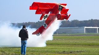 WORLD’S LARGEST FOKKER DR1 RC SCALE PLANE  Faszination Modellbau Friedrichshafen 2016 [upl. by Eicyaj795]