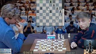 Im still your best friend Daniil Magnus Carlsen v Daniil Dubov  Tata Steel Chess Rapid 2024 [upl. by Berlyn]