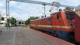 TRAIN NO 11021  OFFLINK BZA WAP4 led CHALUKYA EXPRESS departure from MADURAI JUNCTION [upl. by Aksoyn]