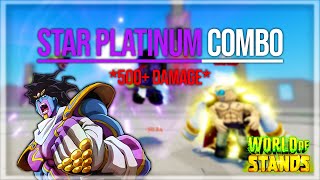 500 DAMAGE STAR PLATINUM COMBO World of Stands [upl. by Aneelas]