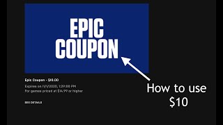 How to use the EPIC COUPONS in Epic Games [upl. by Landre408]