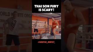 Tyson Fury blasts Thai trainer with a solid low kick muaythai boxing [upl. by Thekla]