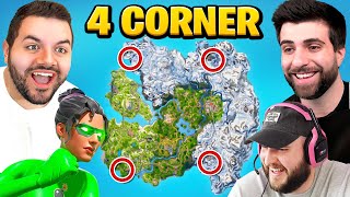 The 4 CORNER Challenge in Fortnite Chapter 5 [upl. by Oelc]