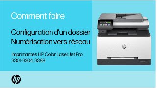 Dossier Numérisation vers réseau  HP Color LaserJet Pro 33013304 3388  HP Support [upl. by Odraccir]