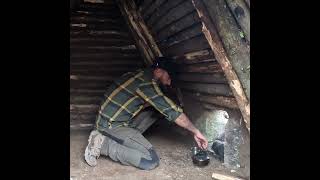 Building bushcraft shelter and outdoor cooking [upl. by Lisbeth]