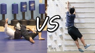 Brazilian Jiujitsu VS Rock Climbing WORKOUT CHALLENGE [upl. by Kamila]