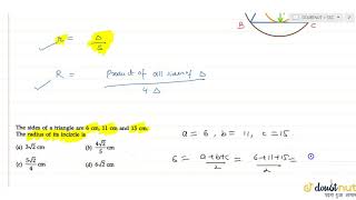 Radius of incircle and circumradius of a triangle [upl. by Yannodrahc]