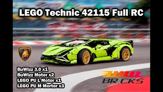 Full RC Mod｜Motorizing with LEGO Technic 42115 Lamborghini Sian with BuWizz motor legotechnic [upl. by Templer]