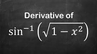 How to find derivative of arcsinsqrt1  x  2  Derivative of Trigonometric Functions [upl. by Adnert]