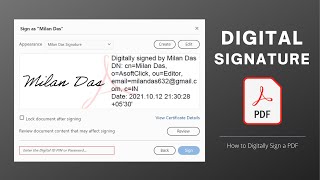 How to Sign PDF with Digital Signature Certificate in Adobe Acrobat Reader [upl. by Sonja]