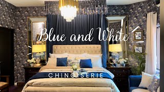 Blue and White Chinoiserie Bedroom  Decorate with Me for Spring [upl. by Belier]