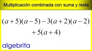 Multiplicación de polinomios combinada con suma y resta OMP 428 [upl. by Nasar]