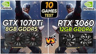 GTX 1070 Ti vs RTX 3060  10 Games Tested  How Much Difference [upl. by Eiboh947]