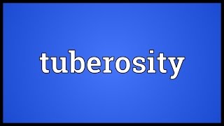 Tuberosity Meaning [upl. by Nnarual30]