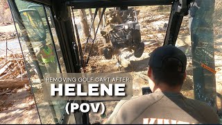 POV Pulling Golf Cart Out of the River in NC [upl. by Tildy658]