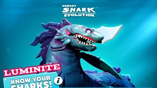 HUNGRY SHARK EVOLUTION  LUMINITE COMING SOON UPDATEALL NEW SHARK UNLOCKED HACK GEMS AND COINS MOD [upl. by Fullerton]