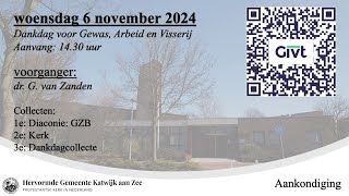 06112024 1000u dr G van Zanden [upl. by Idnac]